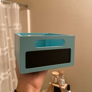 4/$14🦋 Small Blue Bin w chalkboard label